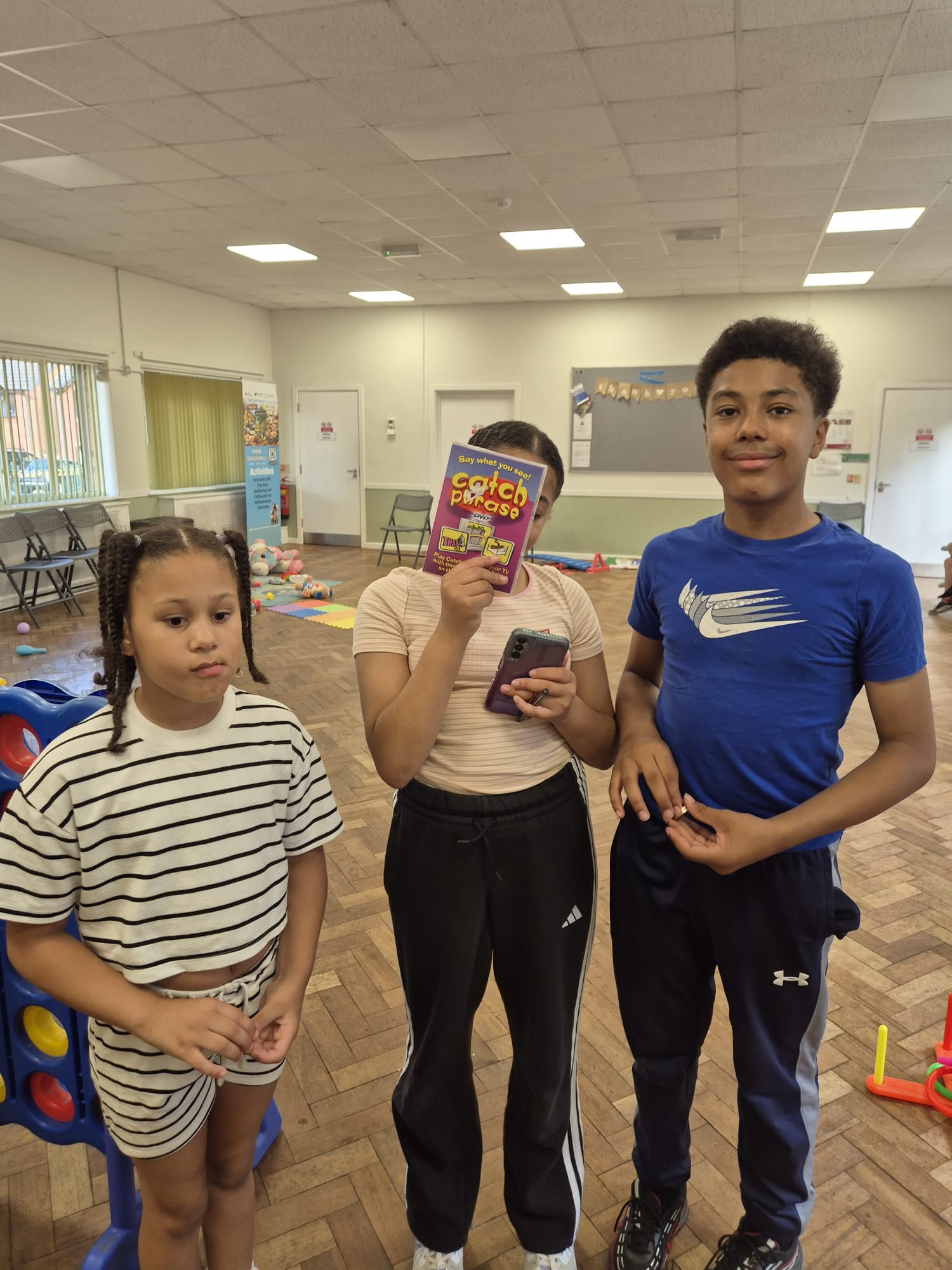 Young people playing games at Greaves Square