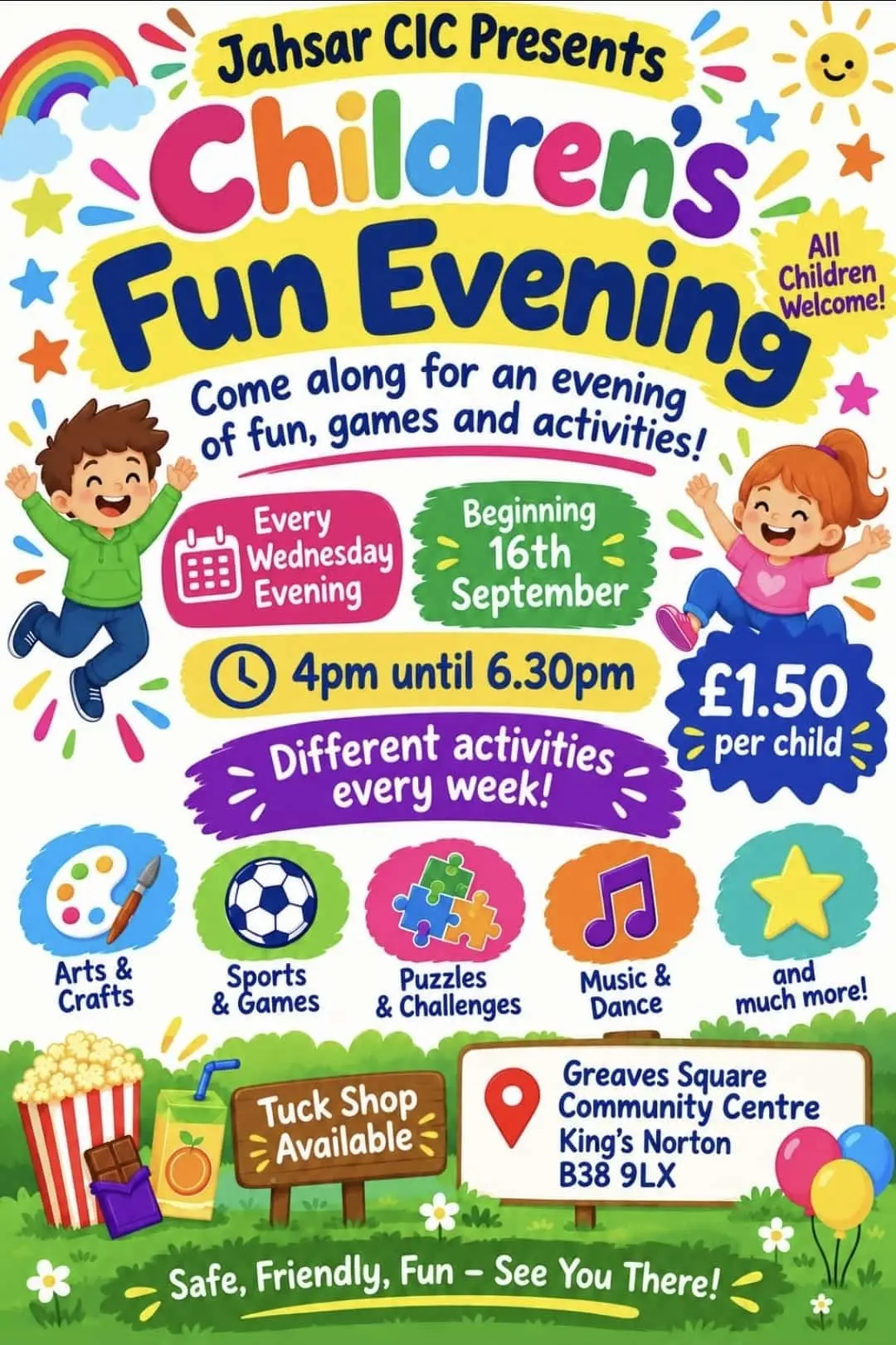 Children's Evening activities at Greaves Square