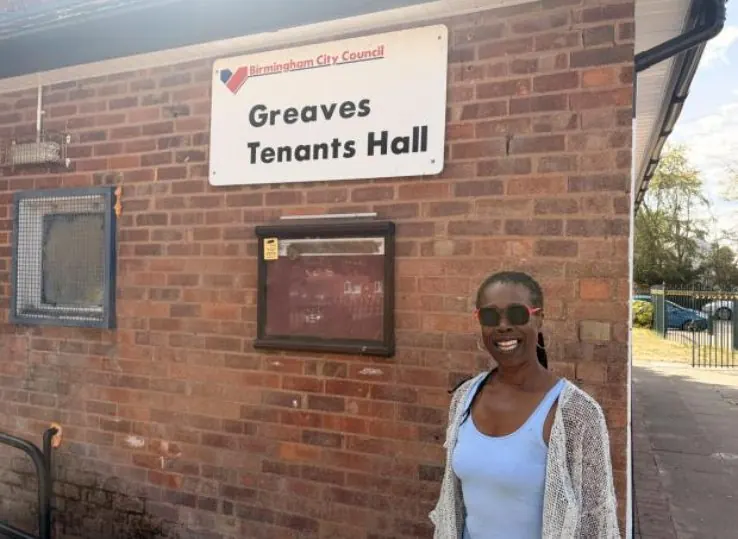 Outside Greaves Tenants Hall, home of Greaves Square Community Centre
